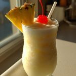 tropical pina colada cocktail