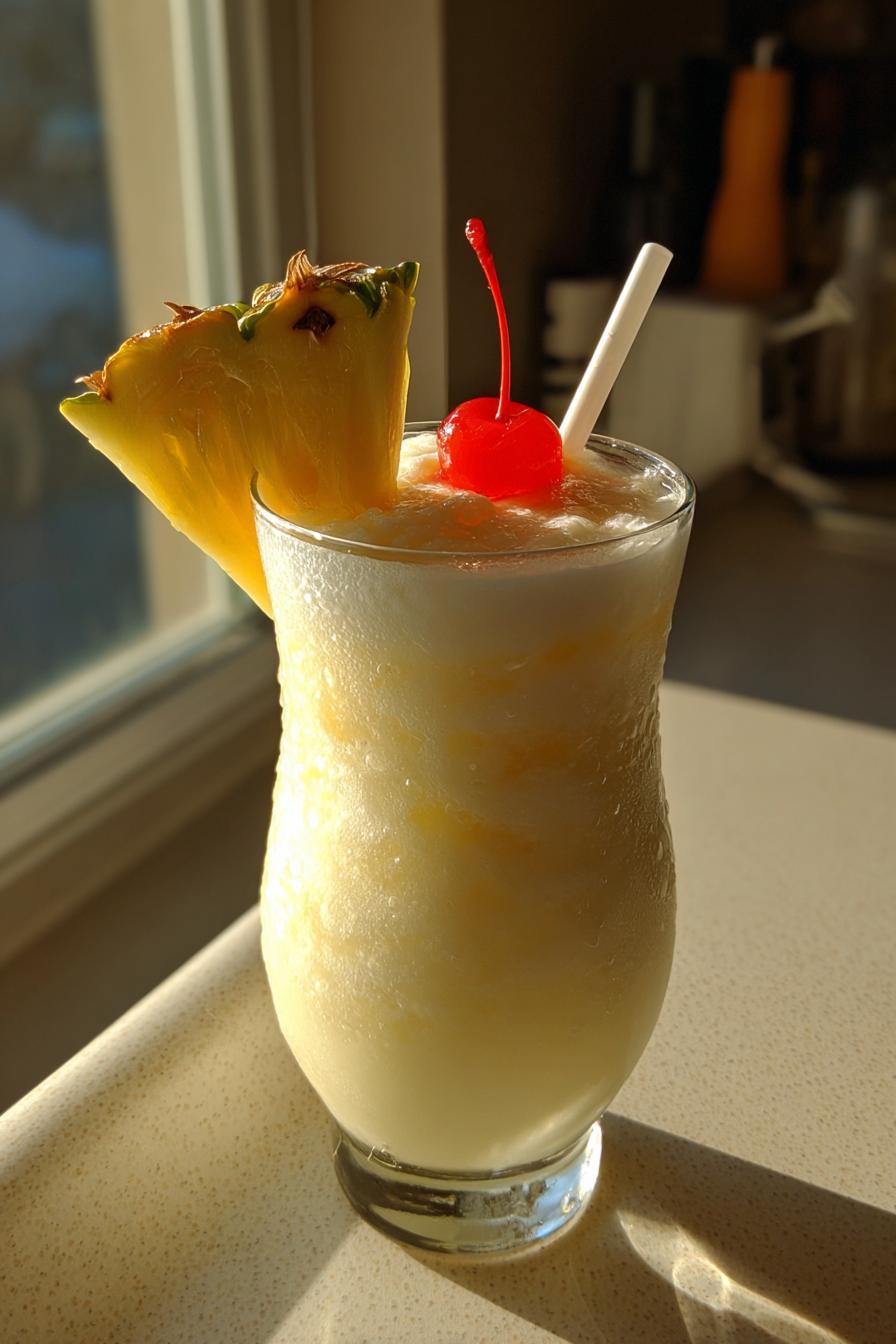 tropical pina colada cocktail